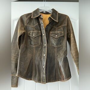 Guess shirt leather